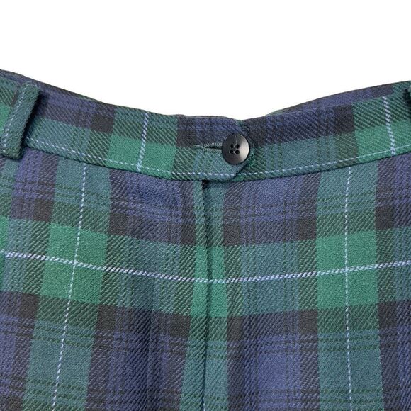 100% Wool high waist  Liz claiborne Plaid lined Academia trousers size 4 - Picture 6 of 16